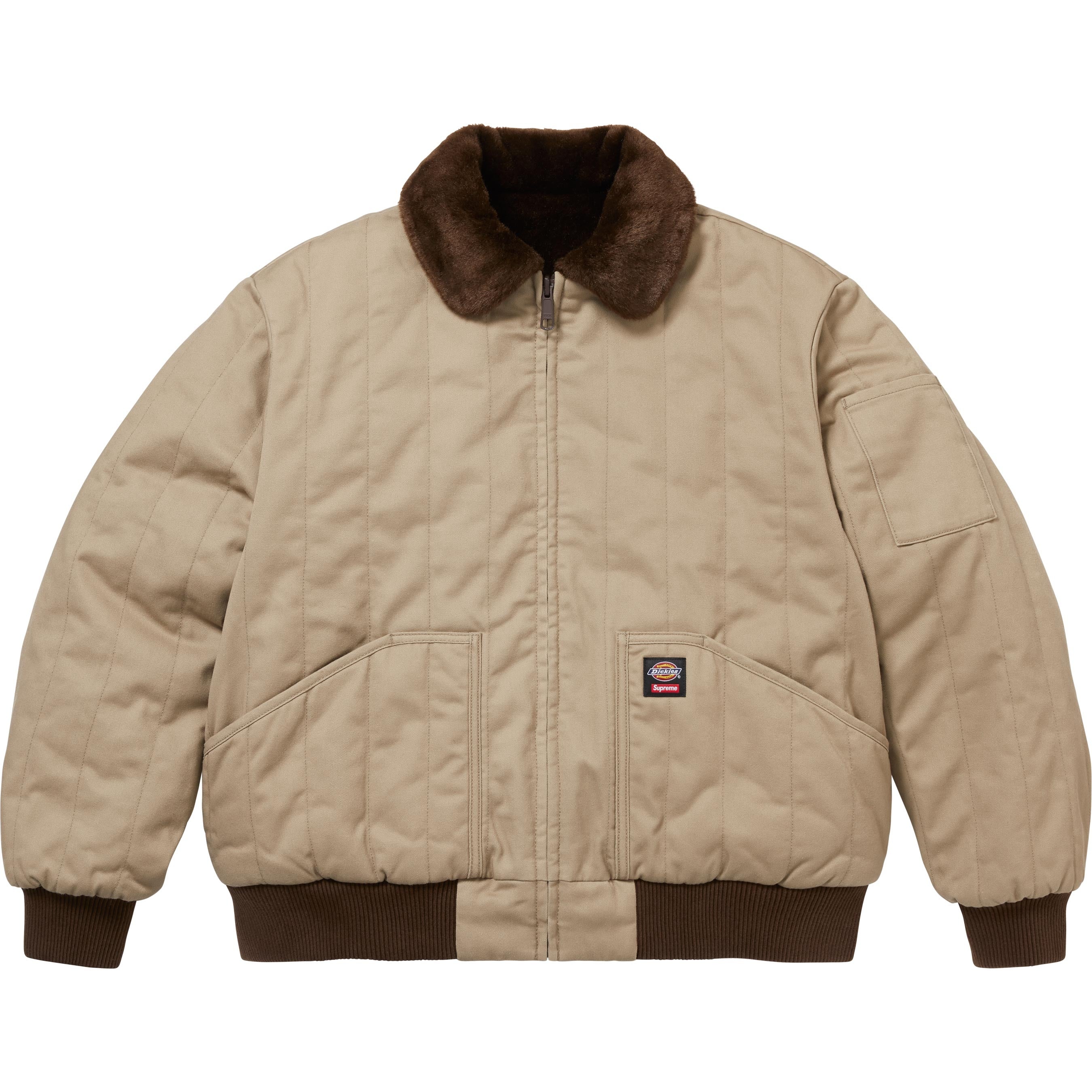 Supreme®/Dickies® Reversible Quilted Faux Fur Work Jacket view 14